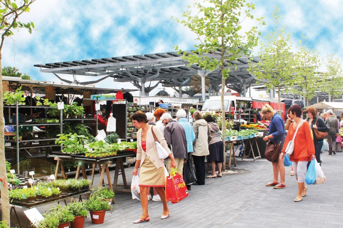 De markt van Mortsel